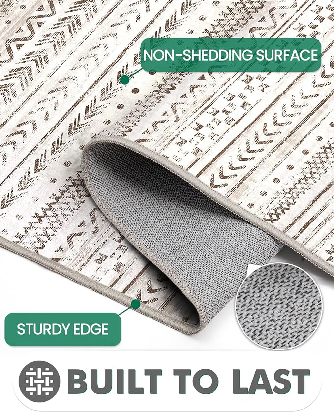 LUMI Washable Runner Rug, Low Profile Thin Long Carpeet - Image 6