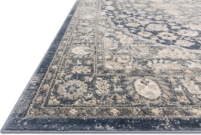 Loloi Teagan Collection TEA-01 Denim/Mist 9'-9" x 13'-6" Area Rug, Soft Neutral - Image 7