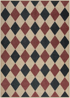 Lahome Checkered 5x7 Rug, Indoor Outdoor Rug Non Shedding Black and Red - Image 8