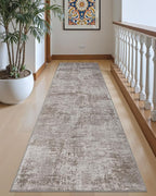 DEXI Hallway Runner Rug 3x8, Modern Abstract Non Slip Thin Soft Runners Carpet - Image 6