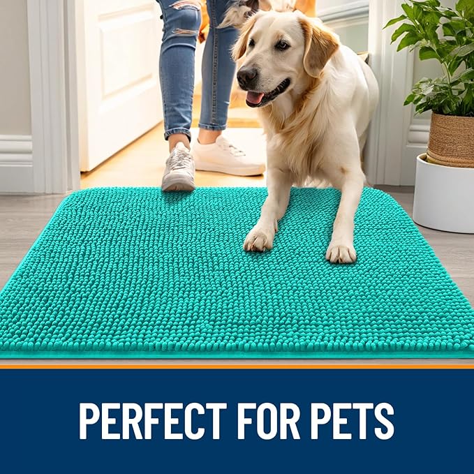 OLANLY Dog Door Mat for Muddy Paws 36x24, Absorbs Moisture and Dirt, Absorbent - Image 6