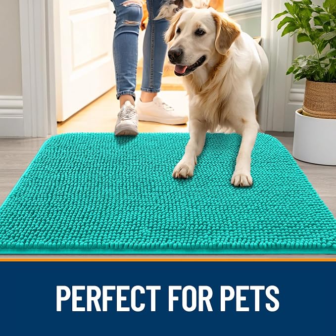 OLANLY Dog Door Mat for Muddy Paws 30x20, Absorbs Moisture and Dirt, Absorbent - Image 6