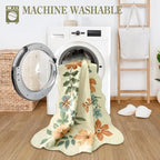 Lahome Floral Washable 6x9 Area Rugs, Soft Bedroom Rug - Image 4