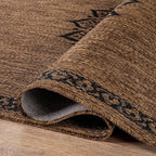 CAMILSON Outdoor Rug 6x9 Medallion Gold Modern Area Rugs - Image 3