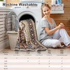 4x6 Mousse Brown Area Rug for Living Room, Machine Washable Rugs - Image 9