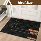 COSY HOMEER Plaid Door Mat 32" x 48", Dirt Trapper Entryway Rugs, Non-Slip - Image 2