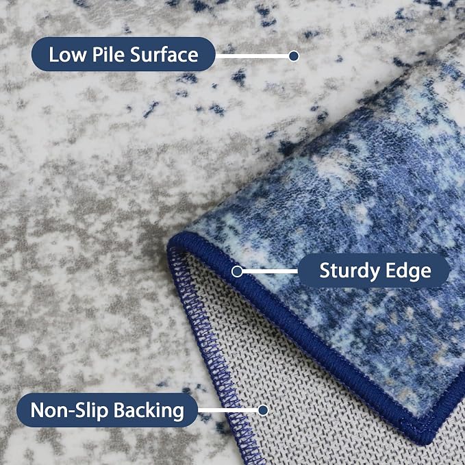 GENIMO Rugs for Bedroom-Washable 6x9 Area Rugs Lightweight Low Pile, Modern - Image 5