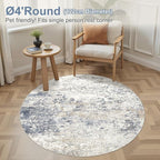 4ft Round Area Rug Living Room Rugs - Image 2