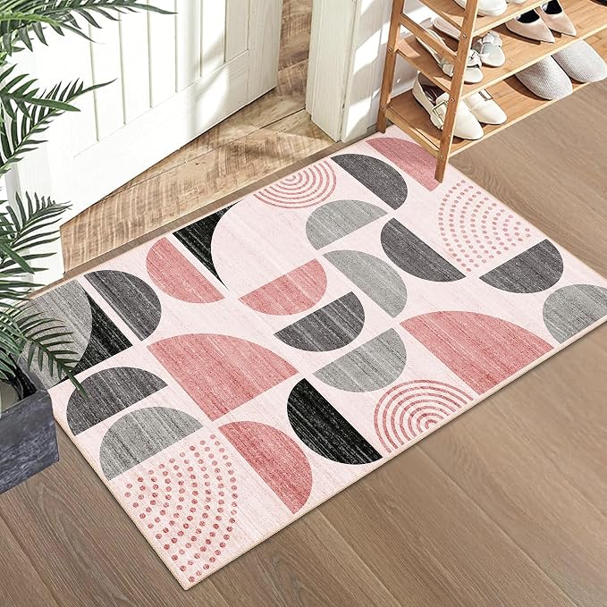 MUJOO Small Rug Washable, Boho 2x3 Area Rugs by MUJOO