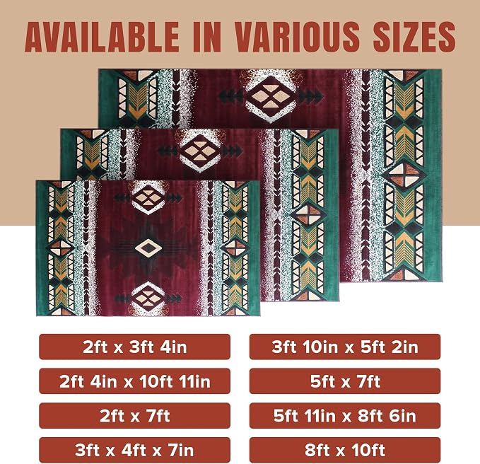 YHSF South West Native American Area Rug C318 - Image 4