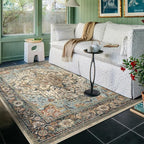 4x6 Machine Washable Area Rug for Living Room, Kids and Pets Friendly for by GERUIMO