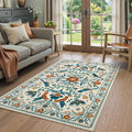 Moynesa 3x5 Entryway Rug Indoor, Modern Bohemian Washable Non-Slip Low Pile by Moynesa