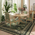 Rugcomf Area Rugs 8x10 Clearance Impressionist-Style Vintage Washable Area Rug - Image 3