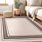 Beverly Rug Non Slip Area Rugs 3x5 Modern Bordered Non Skid Rubber Backing Soft - Image 7