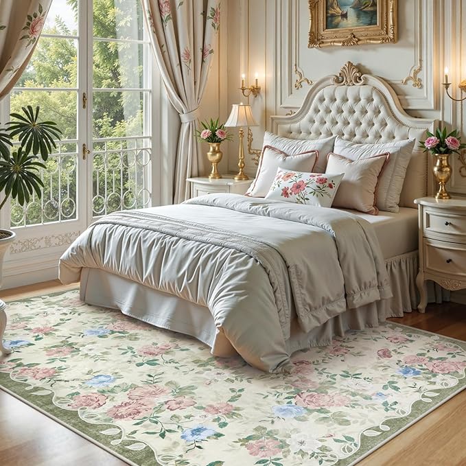 Lahome Vintage Floral Area Rugs 8x10, Large Rugs - Image 5