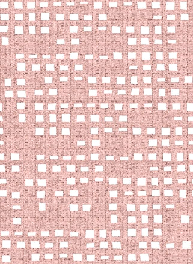 Boho Chic White and Pink Geometric Texture Rug - Image 2