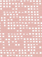 Boho Chic White and Pink Geometric Texture Rug - Image 2