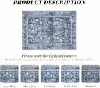 Area Rug 3×5, Vintage Boho Rug, Ultra-Soft Low Pile, Non Slip, Stain Resistant - Image 3