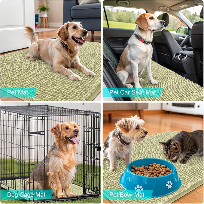 OLANLY Dog Door Mat for Muddy Paws 36x24, Absorbs Moisture and Dirt, Absorbent - Image 7