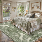 Lahome Boho Animal 6x9 Washable Living Room Area Rugs, Botanical Large Boho Non - Image 2