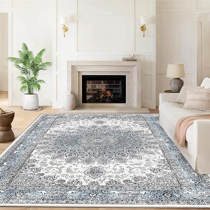 5’x7’ Area Rugs for Living Room Non Slip Washable Low Pile Area Rugs for by RUGYHOME