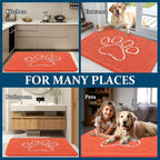 OLANLY Dog Door Mat for Muddy Paws 36x24, Paw Print Design, Absorbs Moisture - Image 8