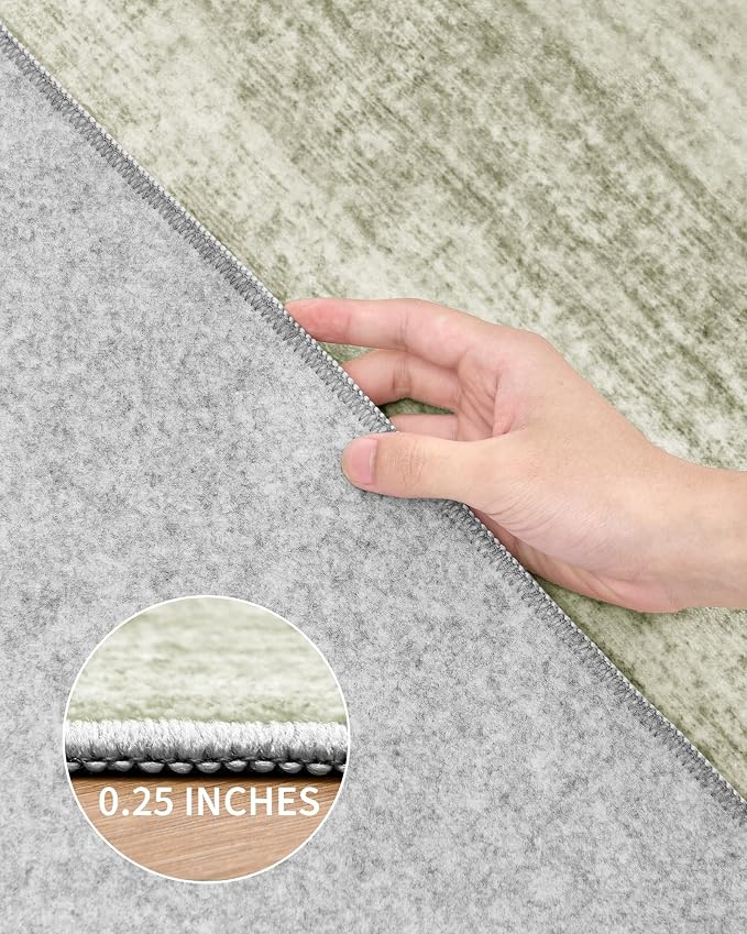 Art&Tuft Washable Rugs 5x7, Low Pile Area Rugs - Image 7