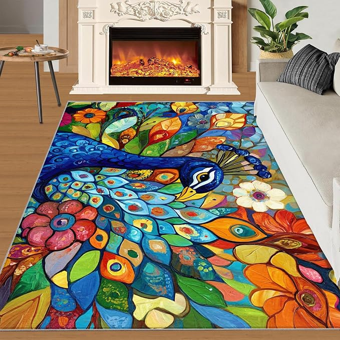 Boho Peacock Rug Small - Image 3