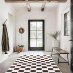 EVERGRACE Checkered Plaid Area Rug 4x6, Soft Fuzzy Faux Wool Rugs Washable Anti - Image 2