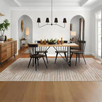 HelloTree Area Rug for Living Room 9x12 Washable Geometric Moroccan Rug Stripe - Image 4