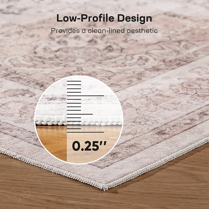 Marsail 5x7 Machine Washable Area Rug, Soft & Slip-Resistant Large Area Rug - Image 6