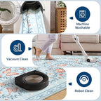 GarveeHome 2x3 Floral Area Rug Non Slip Entryway Mat Low Pile Stain Resistant - Image 7