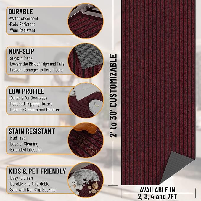 Ottomanson Mud Mat 2' x 2'7" Entryway Rug - Image 3