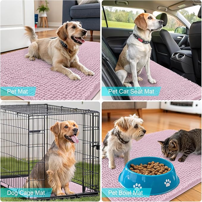 OLANLY Dog Door Mat for Muddy Paws 34x21, Absorbs Moisture and Dirt, Absorbent - Image 7