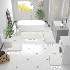 OLANLY Bathroom Rugs 70x46, Extra Soft Absorbent Chenille Bath Rugs, Rubber - Image 2