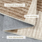 LIVEBOX 9x12 Area Rugs for Living Room, Checkered Non-Slip Washable Rugs - Image 7
