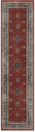RUGGABLE Washable Vintage Runner Rug – Verena Amber Red 2.5x10, Stain-Resistant by RUGGABLE