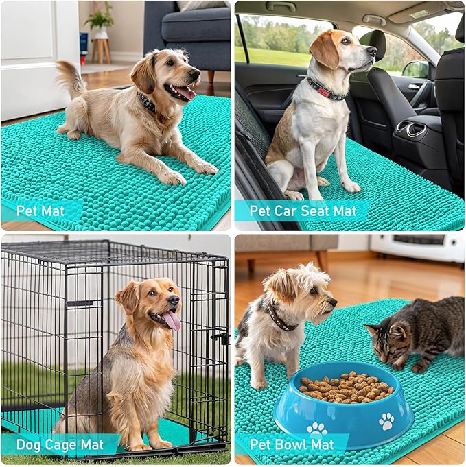 OLANLY Dog Door Mat for Muddy Paws 47x20, Absorbs Moisture and Dirt, Absorbent - Image 7