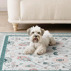 EVERGRACE Area Rugs for Entryway 2x3, Boho Floral Faux Wool Indoor Outdoor - Image 5