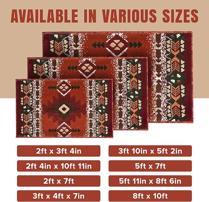 YHSF South West Native American Area Rug C318 - Image 4