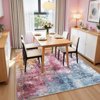 Washable Abstract Rug, 8x10 Modern Area Rugs - Image 3
