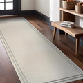 Easy Jute Rugs 2x7 Bordered Bone Color Living Room Indoor Outdoor Runner Rug by Unknown