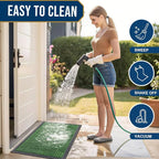 Kitinjoy Front Door Mat Outside Entrance, Sturdy Natural Dirt Trapper, Heavy - Image 6