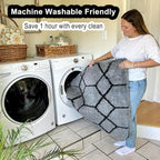 ONASAR Area Rugs for Bedroom Living Room, Washable 4x6 Fluffy Grey and Black Rug - Image 5
