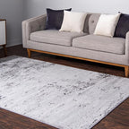 Rugs.com Leipzig Collection Rug – 10x14 Gray Low-Pile Rug Perfect by Rugscom