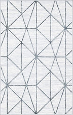 Rugs.com Lattice Trellis Collection Rug – 3' x 5' White Low-Pile Rug Perfect - Image 4