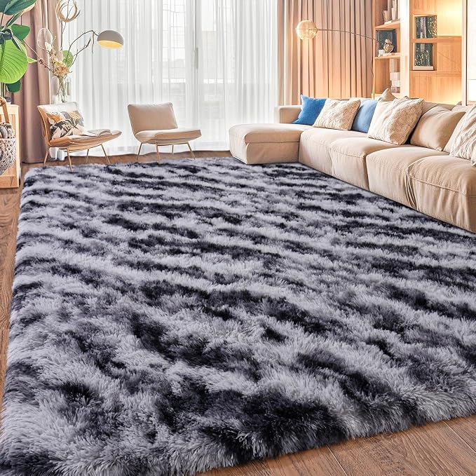 Shaggy Modern Shag Area Rug for Bedroom, Upgrade Non-Slip Plush Fluffy Carpet - Image 2
