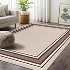 Beverly Rug Non Slip Area Rugs 3x5 Modern Bordered Non Skid Rubber Backing Soft - Image 9
