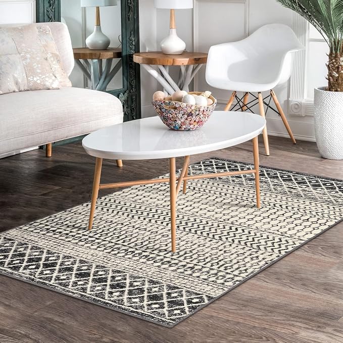 3x5 Rug for Living Room, Ultra Soft Non Slip Moroccan Washable Rug, Distressed - Image 7