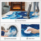 5x6 Ocean Waves Rugs for Office - Image 7
